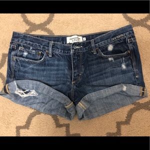 Abercrombie & Fitch destroyed denim shorts